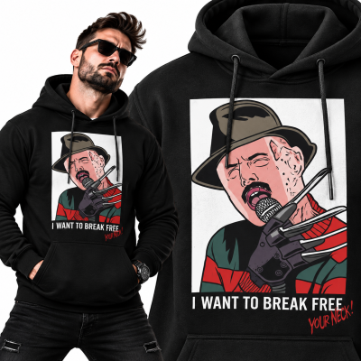 BLUZA ŚMIESZNA Z KAPTUREM FREEDY MERKRUGER